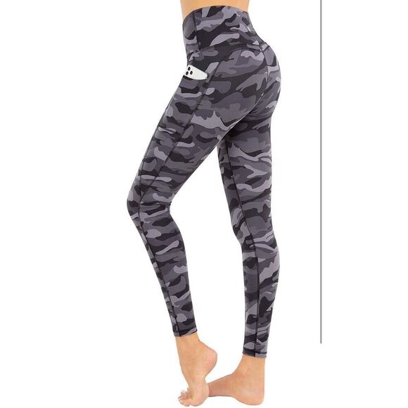 Lot of 2 Pairs- espidoo High Waist Women Yoga Pants: Soft Yoga Leggings with 3 P - Picture 4 of 7
